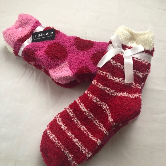 Hildie & Jo fuzzy Christmas holiday socks-2 pairs New with‎ tags!! - Picture 1 of 4